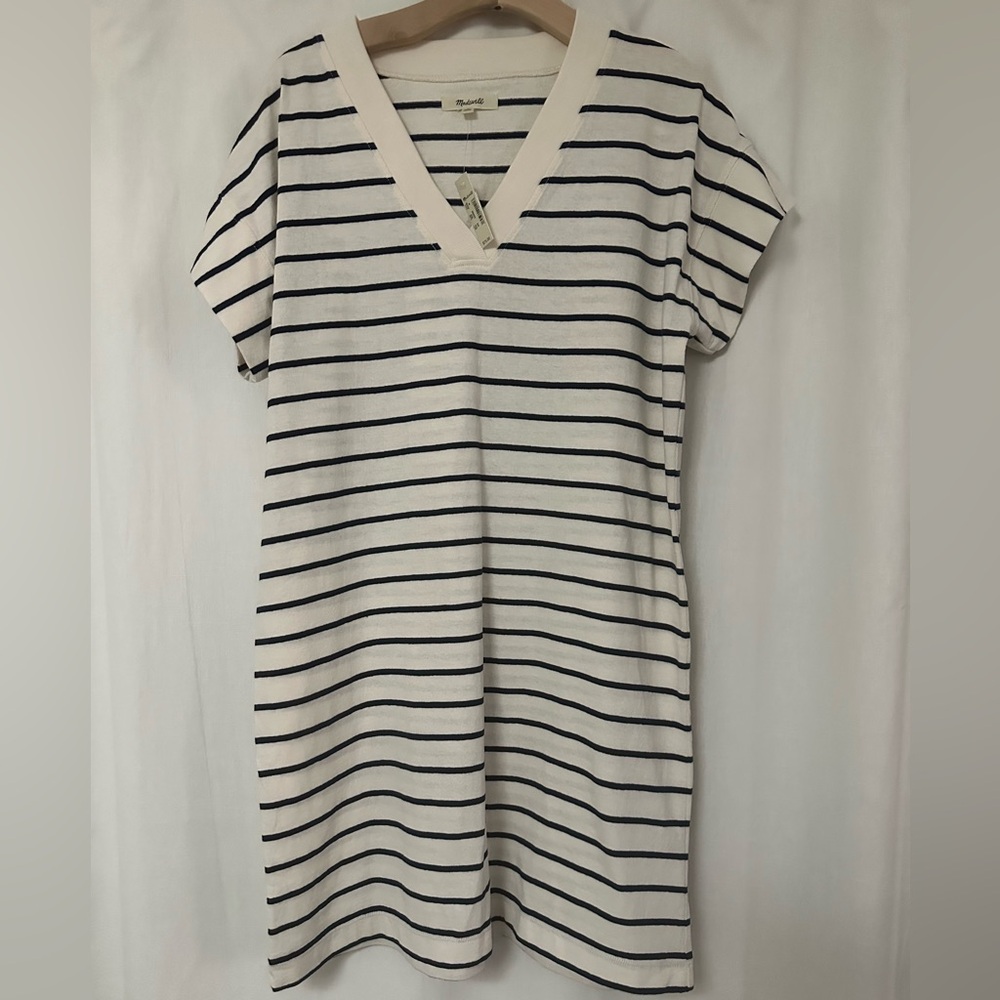 Madewell Indigo Stripe Shirt Dress